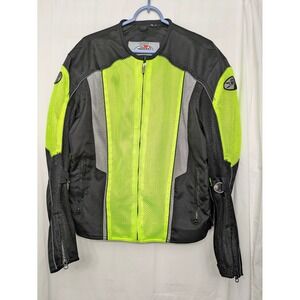 Joe Rocket Phoenix Ion Mesh Motorcycle Jacket Neon Yellow Black Mens Large